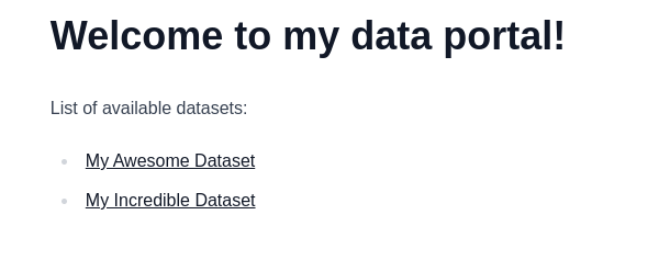 PortalJS data portal with multiple datasets